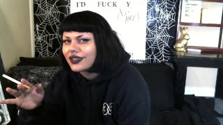 Astrid Hex makes fun of you for being useless while smoking