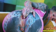 Anuskatzz heavy tattoo ink bodymodification PORNHUB ANAL stretch XXL SQUIRT