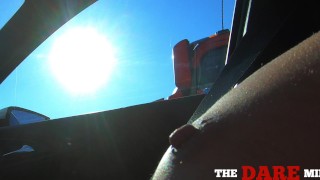 I got dared to flash some truckers!
