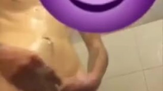 mexican is recording while taking a shower
