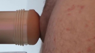 Amature daddy cum inside a Fleshlight for the first time