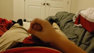 moaning while jerking off and cumming on my uniform after work!