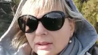Smoke fetish at a height. Big hot lips