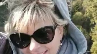 Smoke fetish at a height. Big hot lips