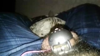 Trying to cum in Chastity