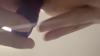 Teen Just preparing for a day of cruising by stretching ass with vibrator