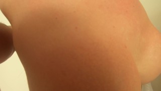 Streching her pussy leads to Screaming Orgasm n CUMSHOT on BIG BOOBS