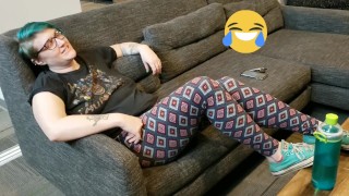 Seattle Ganja Goddess does public masturbation and a workout at the gym