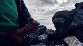 Happy ENDING JERK Session with a view ** HUGE / THICK / WHITE CUMSHOT **