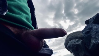 Happy ENDING JERK Session with a view ** HUGE / THICK / WHITE CUMSHOT **