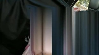 Pizza girl giving road head public