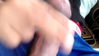 Dirty talk and moaning teen masturbating, edging and jerking off big dick