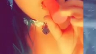 Gagging on my toy for daddies pleasure