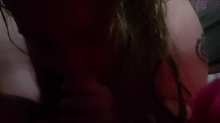 POV: Your Sexy Bbw Redheaded girlfriend blowing you for the first time
