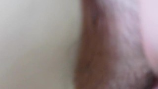  rubs on a dick with her pussy, jumps on a cock and cums