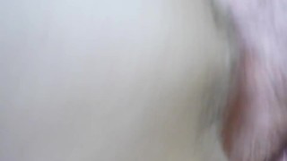  rubs on a dick with her pussy, jumps on a cock and cums