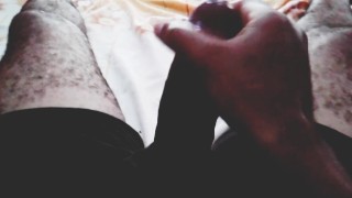 Solo male moaning while edging and jerking off my big dick for you!!