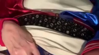 HarleyQuinn uses ass toy and rubs clit till cums