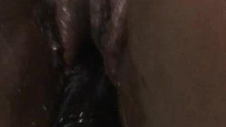 Tight fat pussy cums so hard toy slid out