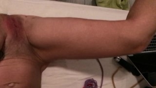 Submissive painslut tortured by fans: pussy torture spoon spanking 