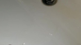 Slow piss in the sink