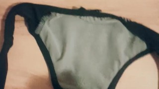 Masturbating with wife panties