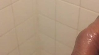 Jacking off this BBC the shower Way 