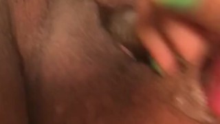 Ebony BBW masturbation