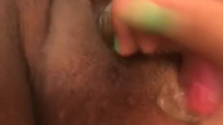 Ebony BBW masturbation