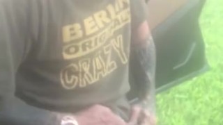 Rusty being naughty with step son and cock ring at fishing spot 