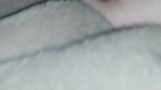 Fleece fetish girl masturbates over soft blanket 