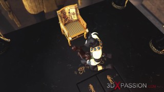Anubis fucks a young egyptian in his temple