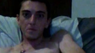 Bi Twink so horny he had to jerk off, with sexy cumshot