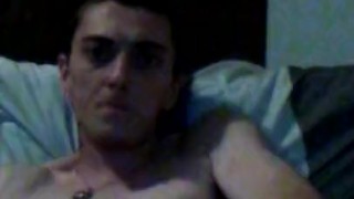 Bi Twink so horny he had to jerk off, with sexy cumshot