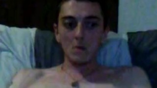 Bi Twink so horny he had to jerk off, with sexy cumshot