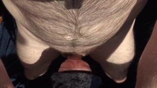 Dirty talking Daddy fills with hot cum as he moans loudly