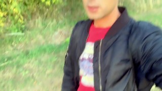 Piss with erection at a cruising area