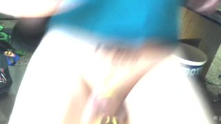 Sissy Making that boi pussy grow with giant dildo