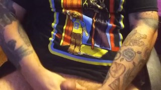 Tattooed guy jerks off for you(Short Version)