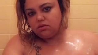 Soapy Wet Tits just ready and waiting to get a big hard cock sliding in