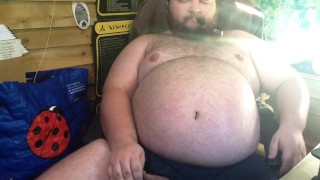 sit then stand and blow