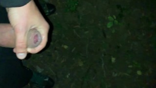Fucking own hand outdoor and cumshot