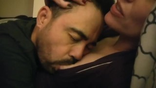 Milk: close-up of a mouthful of breastmilk, nursing, then fucking