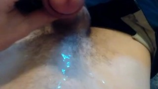 POV Transgirl Spraying Waterfalls of Cumshots Solo; No Sound/Audio