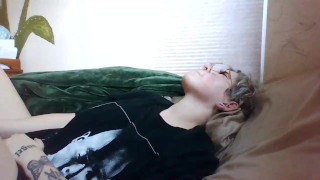  teen makes herself cum very hard with new vibrator