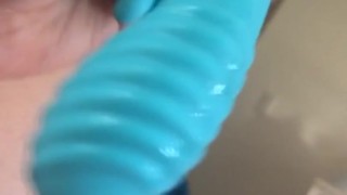 Girl gets super wet from toy 