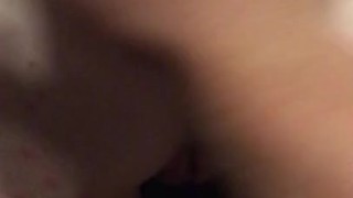 Wife shows her pussy in doggystyle position.