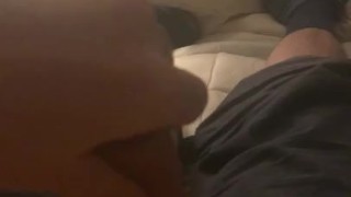 Jerking off in Lakers basketball jersey with Nike elite socks 
