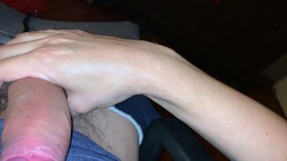 close up cumshot uncut cock jerk off solo handjob big load 4k 60fps
