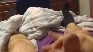 Daddy jerks his hard cock and moans for you (Cumshot)